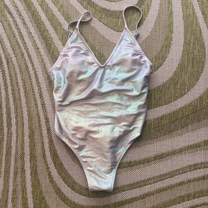 Xhilaration Holographic One Piece Swimsuit